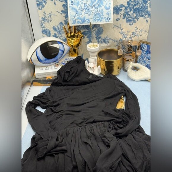 🆕 RAT & BOA 🧿 NWOT Lui Sheer Mesh Long Sleeve Mini Dress, Black - Sz XXS - Picture 11 of 14